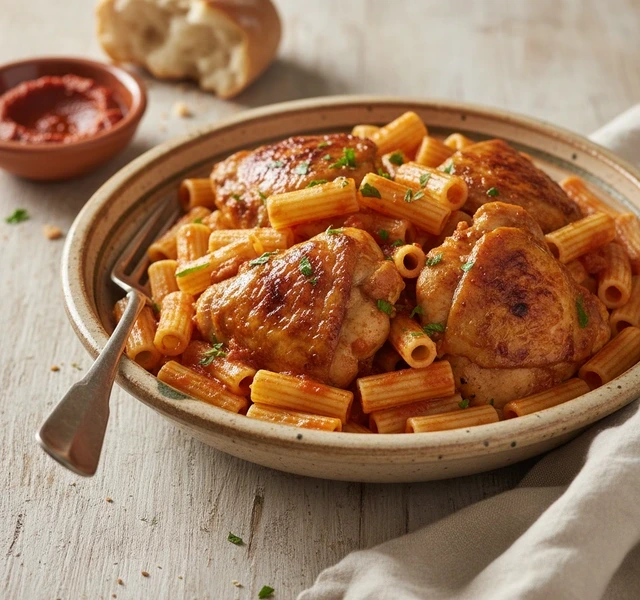 Tunisian Macaroni with Chicken by Rezguimontassar