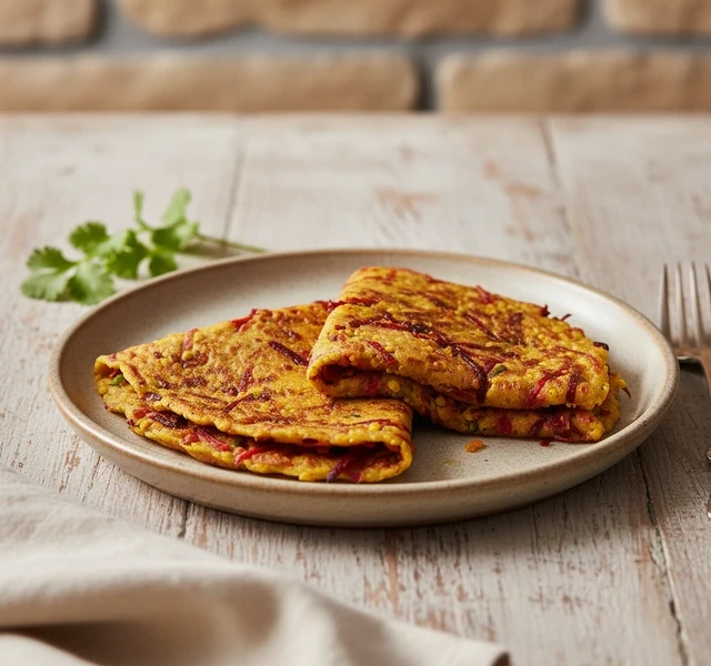 Beet Moong Dal Cheela by Rootedinspice