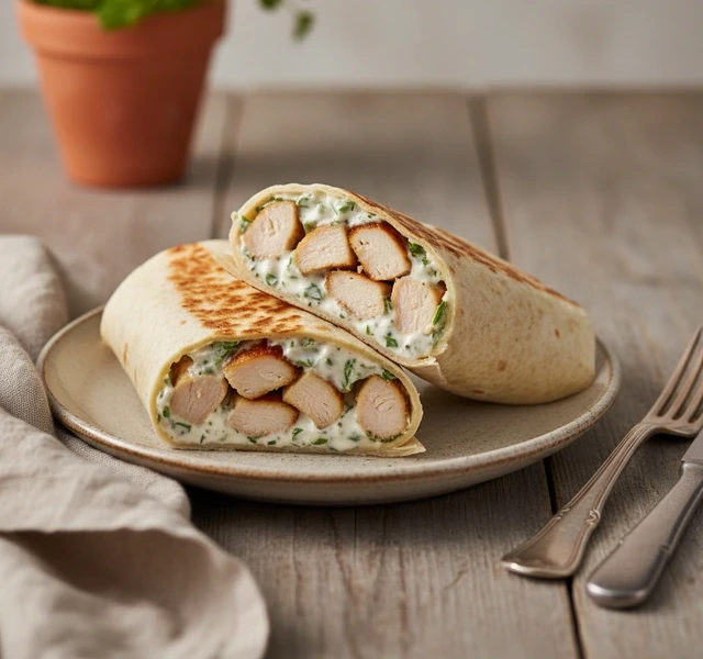 52g Protein Chicken Wrap by Dinnerideass
