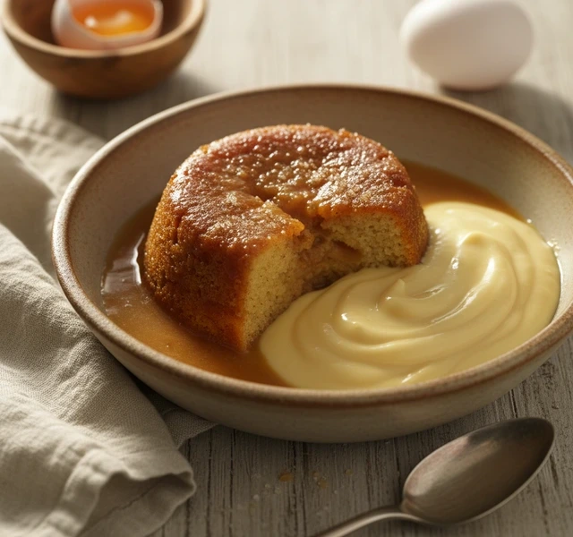 Traditional Malva Pudding with Homemade Custard by Grace The Cookist