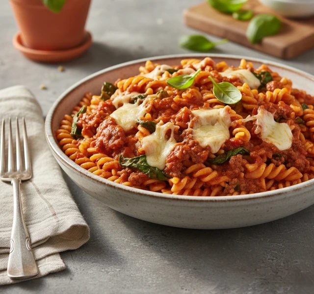 High-Protein Tomato Meat Sauce Pasta by Mahalmariella