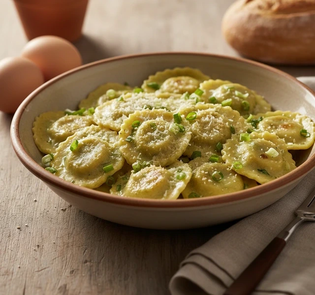 Green Onion and Pecorino Ravioli by Figsandfizz