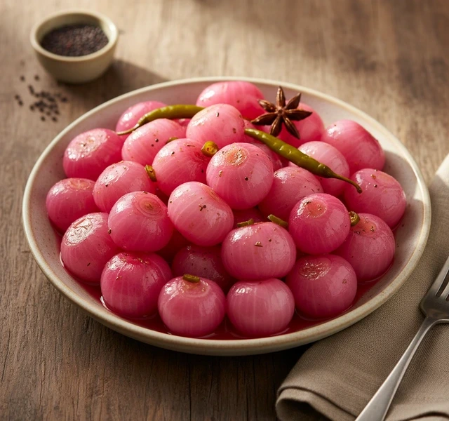 Sirke Wale Pyaaz (Vinegar Pickled Onions) by Missbhukkad