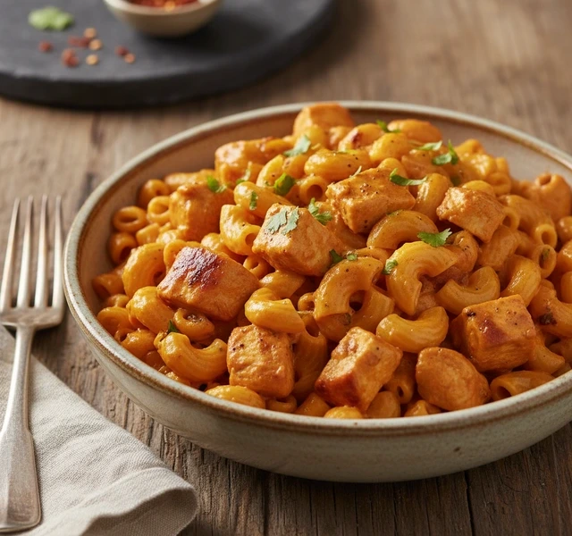 Butter Chicken Mac N Cheese by Lochan Nowacki