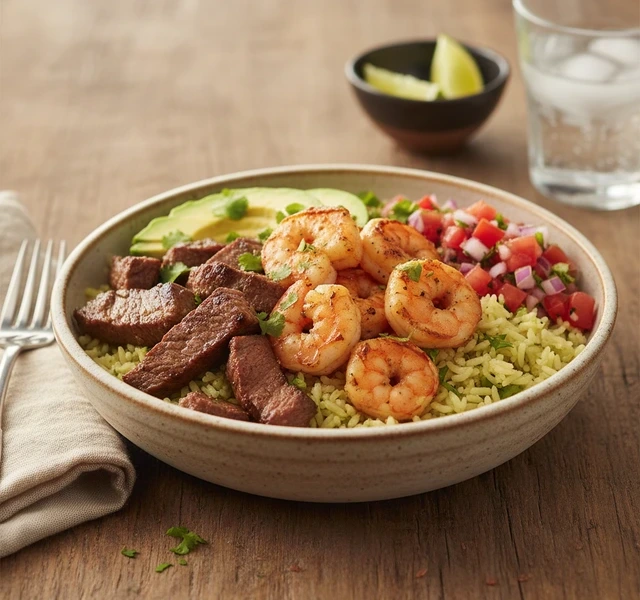 Surf and Turf California Burrito Bowl by Chefboyarben