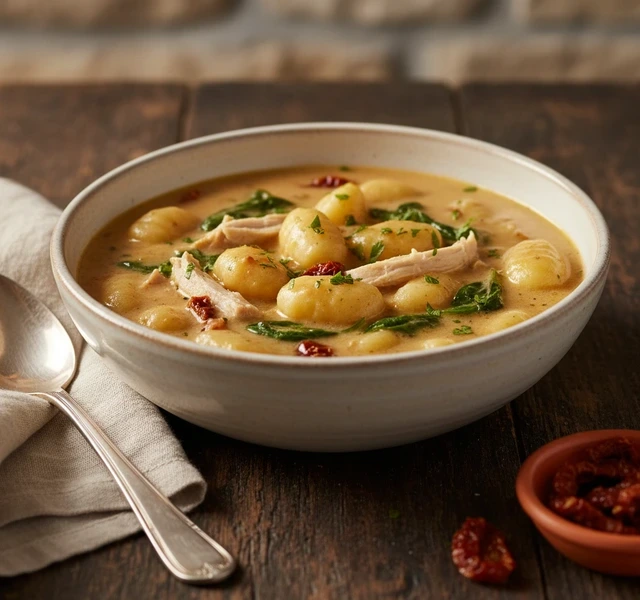 Marry Me Chicken Gnocchi Soup by Iizzyeats