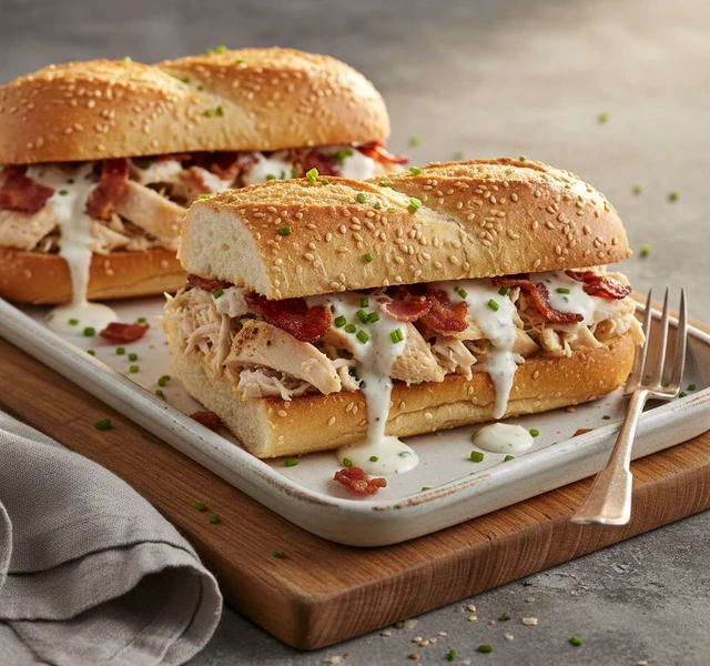 Chicken Bacon Ranch Subs by Whatsmomcookin