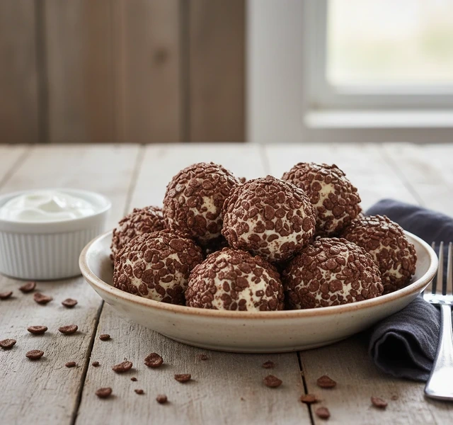 Cocoa Pebbles Cheesecake Protein Bites by Firstnamewild