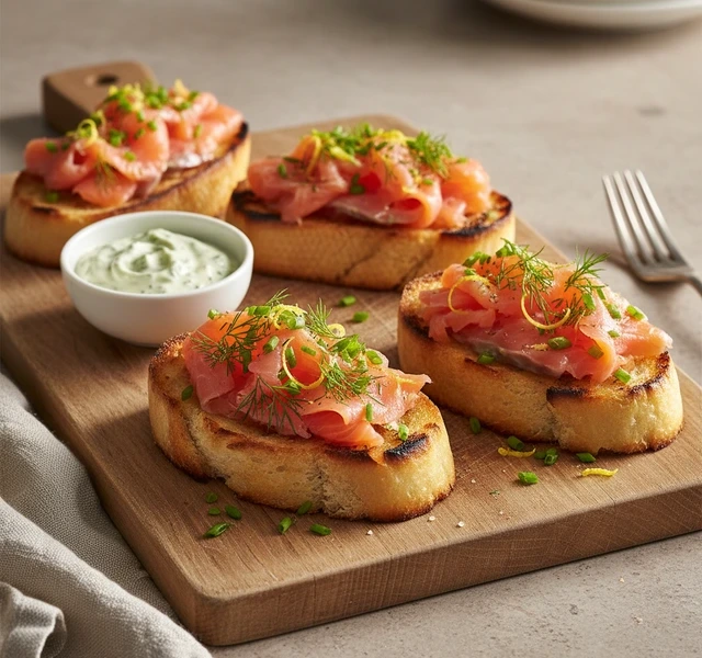 Loch Duart Salmon Bruschetta by Tleatherbarrowchef