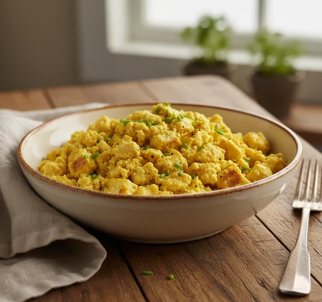 Eggy Tofu Scramble by Nisha Vora Vegan Recipes