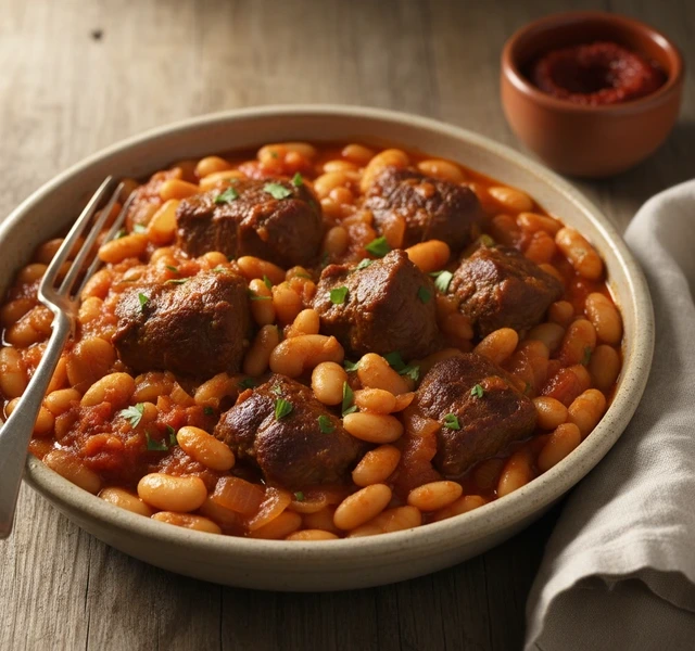 Tunisian-Style Beef & White Bean Casserole by Jamie Oliver