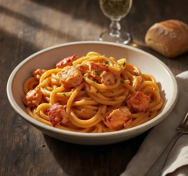 Champagne Lobster Bucatini by Kristenfaith Eats