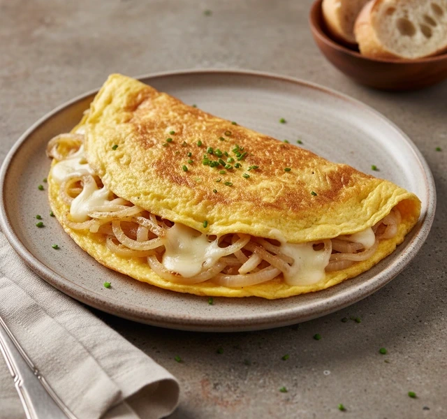 Onion Cheese Omelette by Kartikkwadhwa