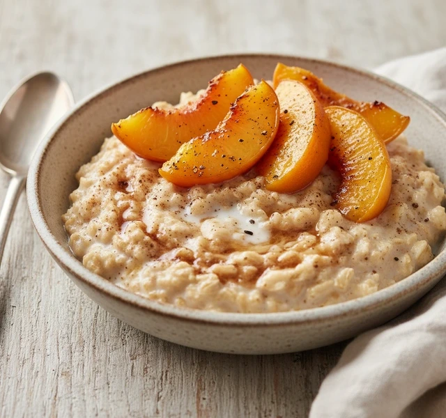 Brown Sugar Peach Oatmeal by Sundaydinnermoval