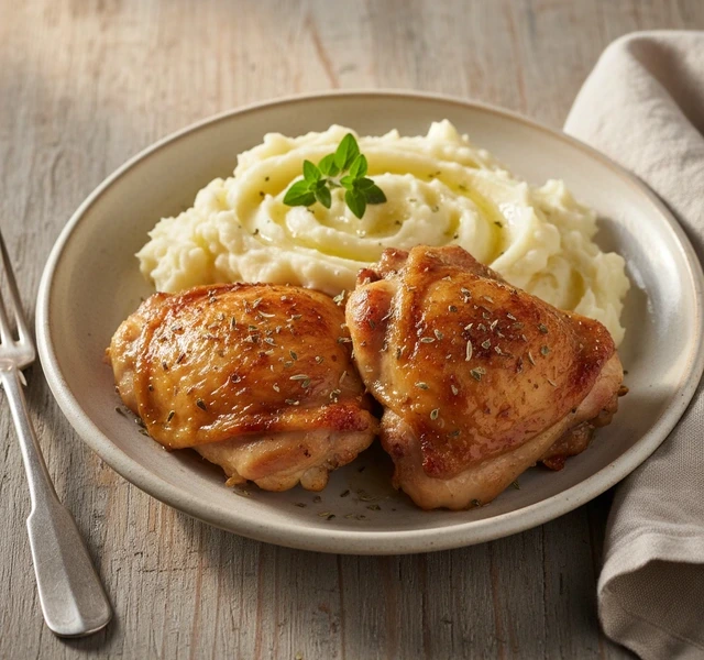 Baked Chicken With Mashed Potatoes by Cristiiicarrillo