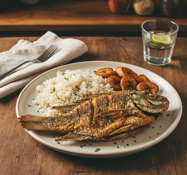 Ivorian Fried Fish with Attiéké and Alloco by Cuisineivoirienne Et Dailleurs