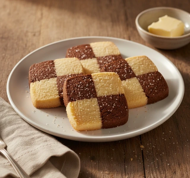 Checkerboard Shortbread Cookies by Dearsaturdays
