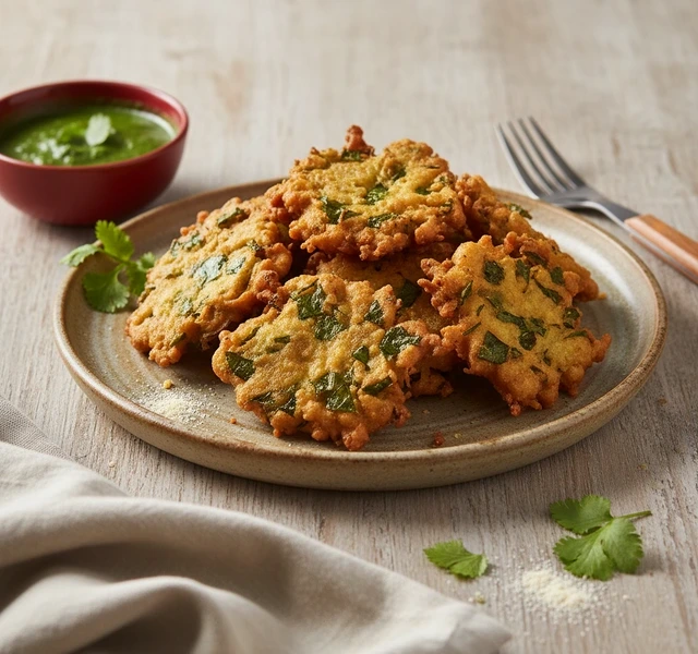 Crispy Coriander Leaves Bajji by Nalla Irukuuu