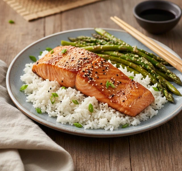 Asian-Style Sockeye Salmon Dinner by Nachocookin