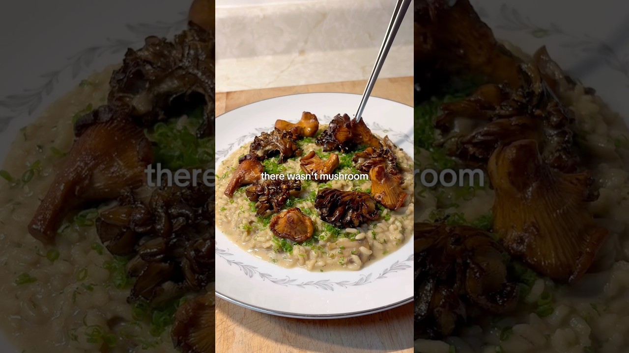 Romantic Mushroom Risotto for One by Ben Maxwell