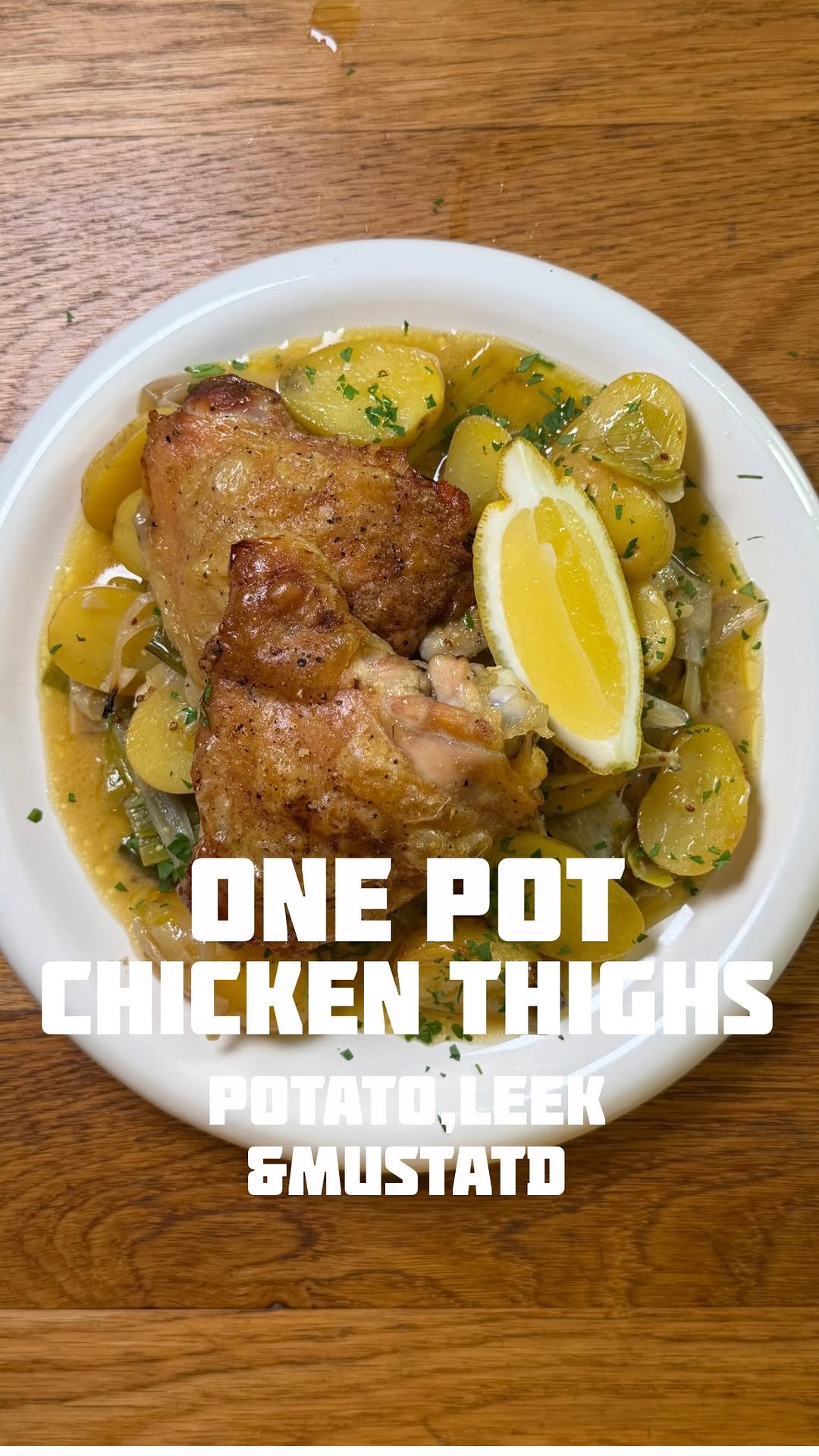 One-Pot Chicken Thighs with Leeks and Mustard Sauce by Lucas Vallecillos