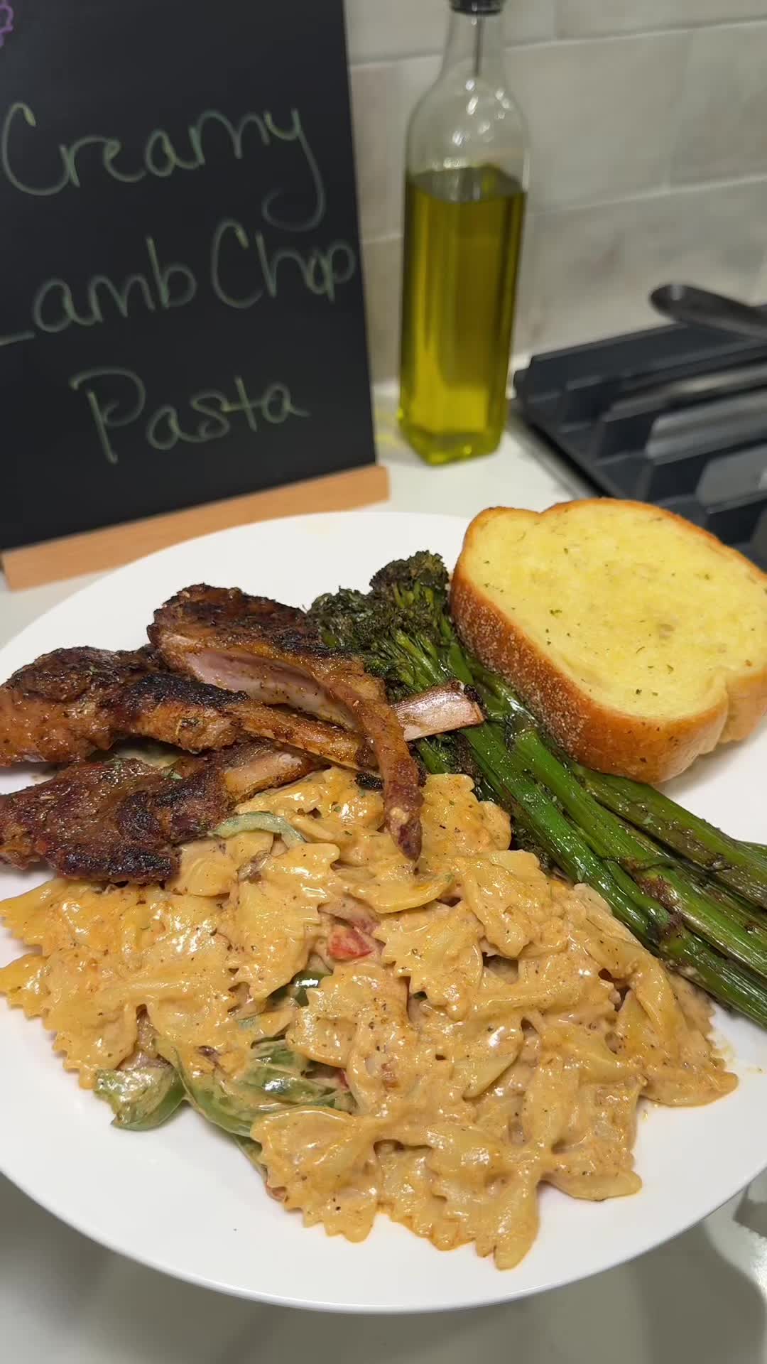 Creamy Lamb Chop Pasta by Cookingismydestiny