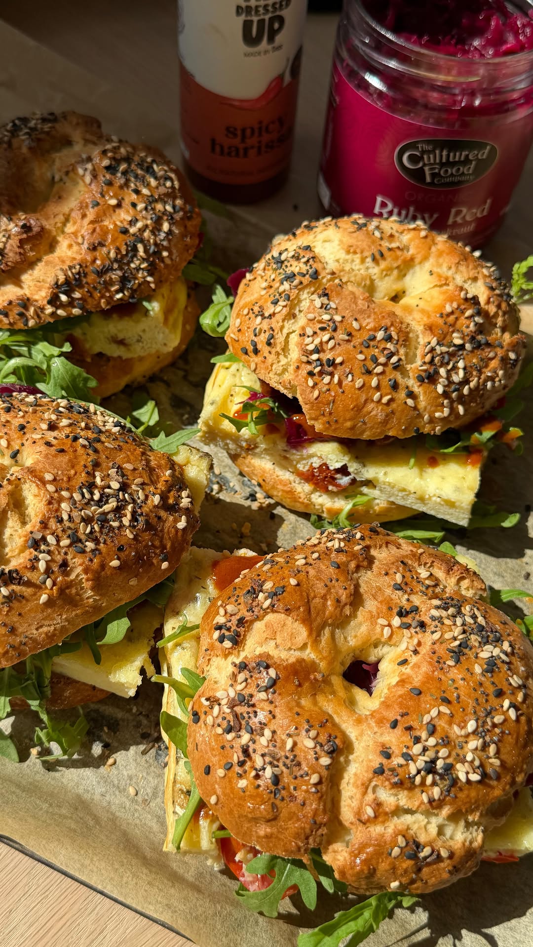 High-Protein Breakfast Bagels by Welleasy