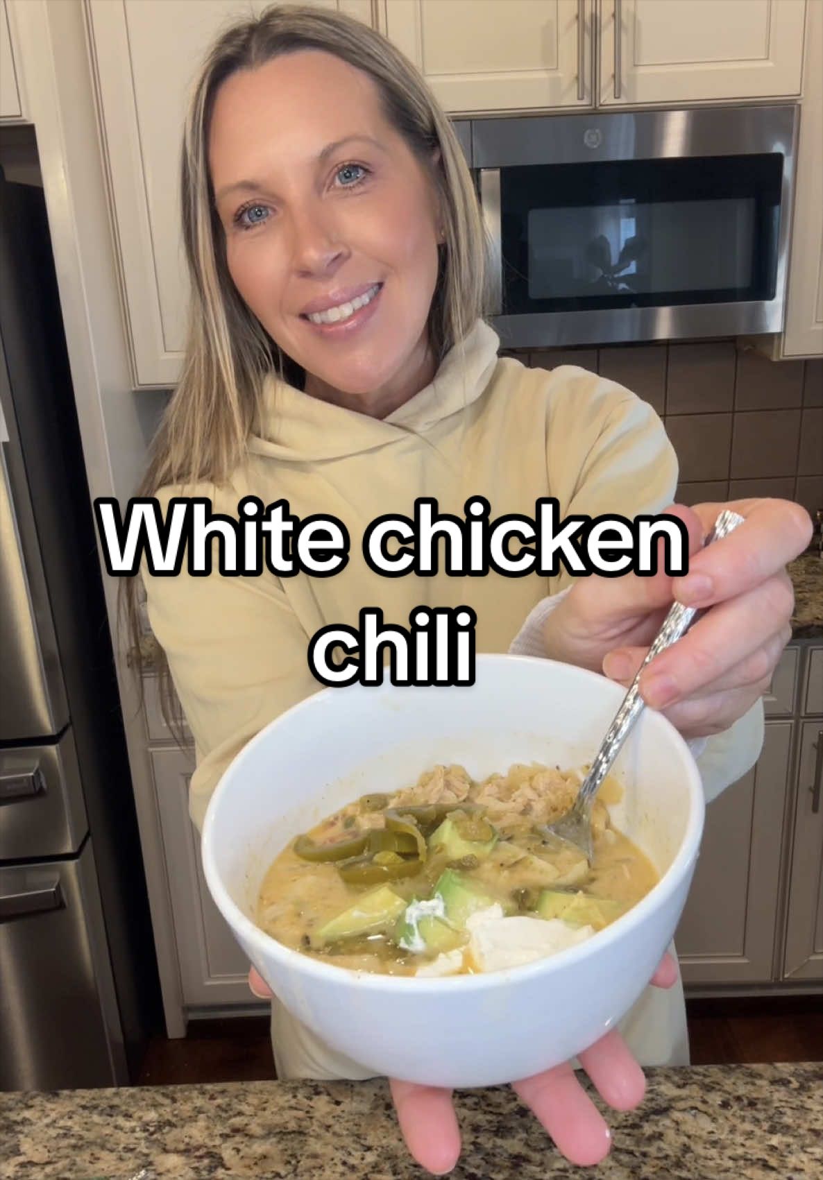 Lightened Up White Chicken Chili by Peacelovedough