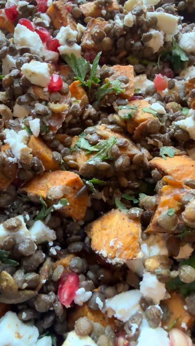 Brown Butter Lentil and Sweet Potato Salad by Halocooks