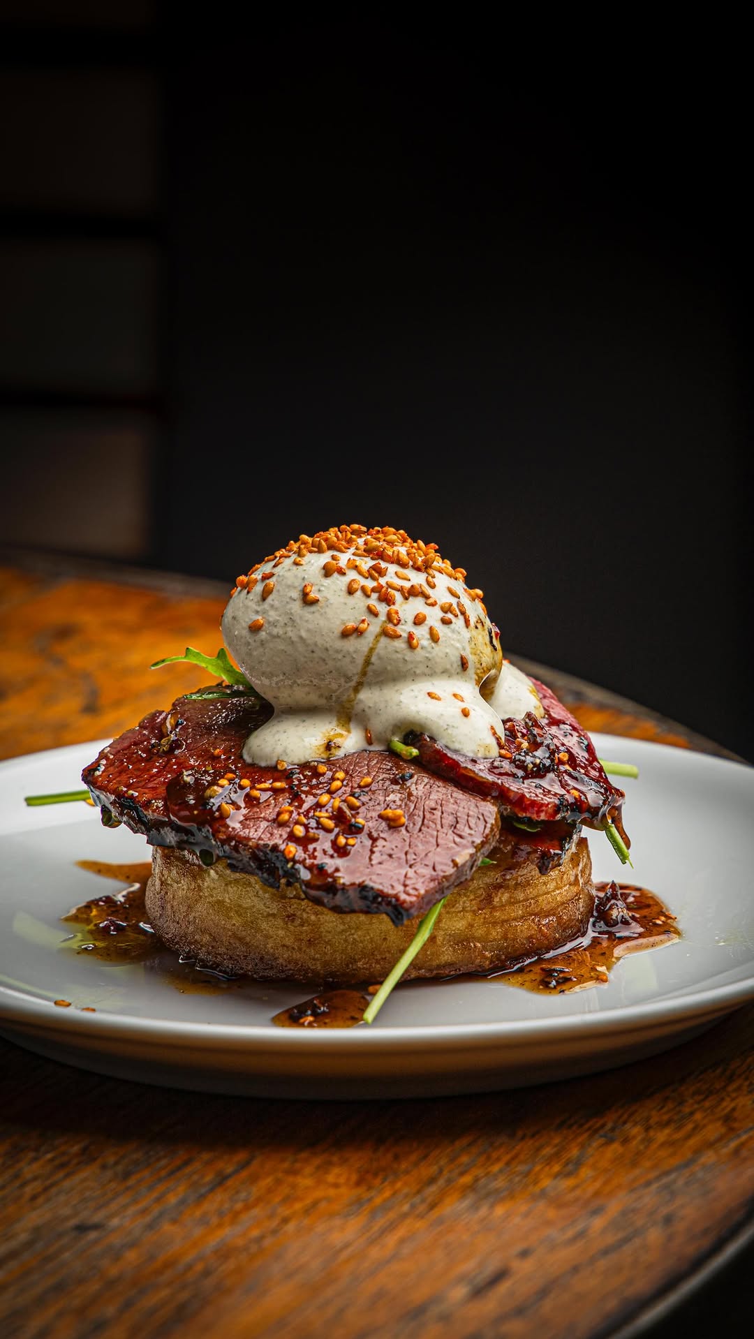 Wagyu Crumpet with Szechuan Honey by Fallow