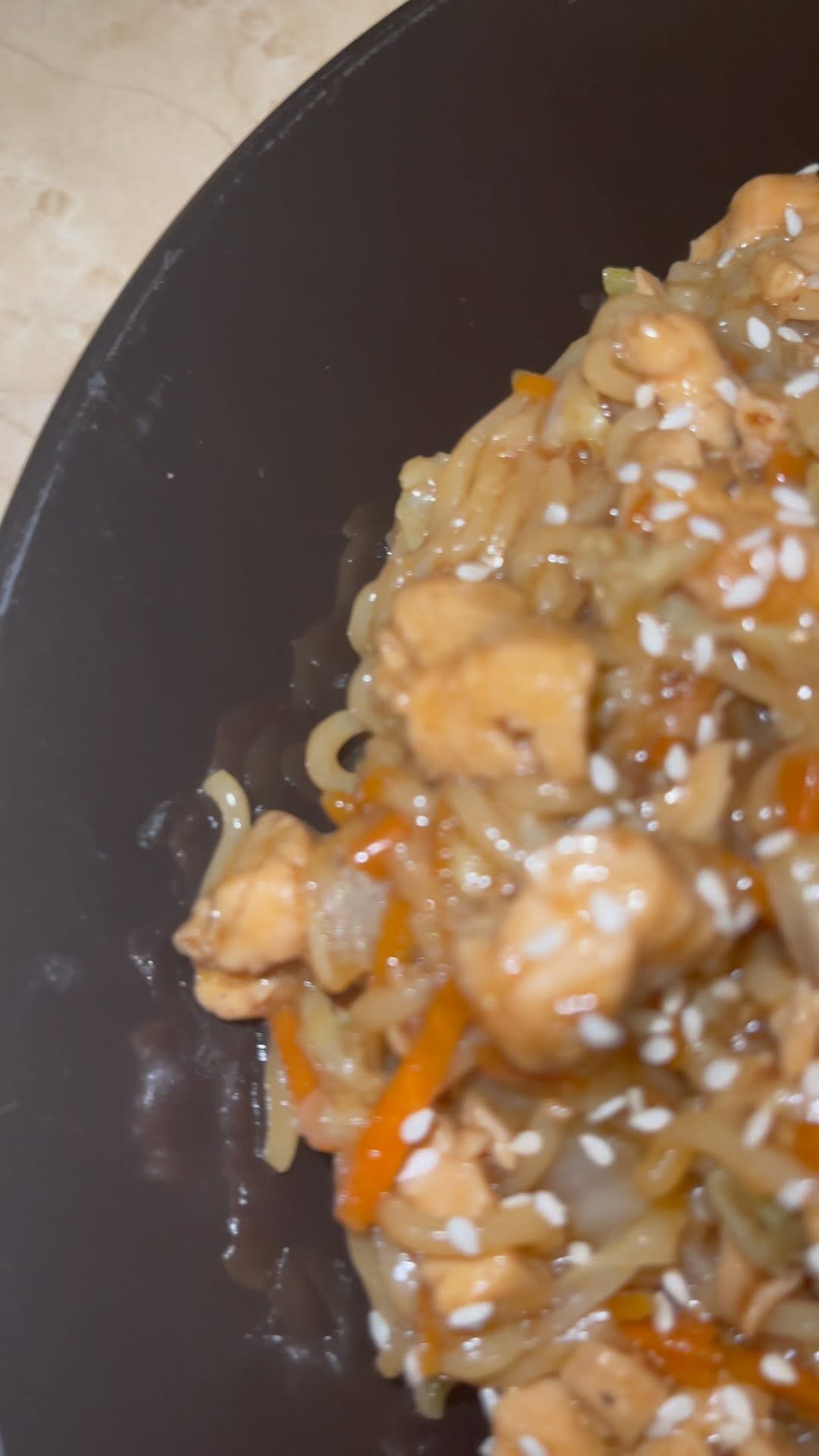 Chicken Chow Mein With Vegetable Rolls by Goodeats5200