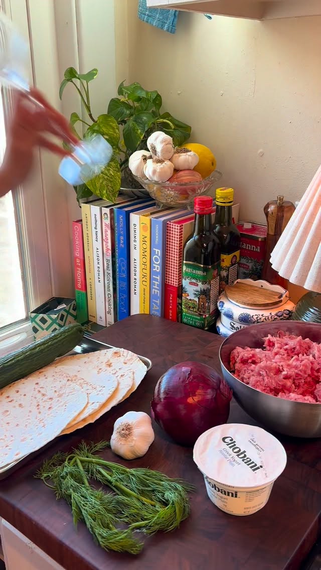 Crispy Greek-ish Smash Wraps by Sahpaige