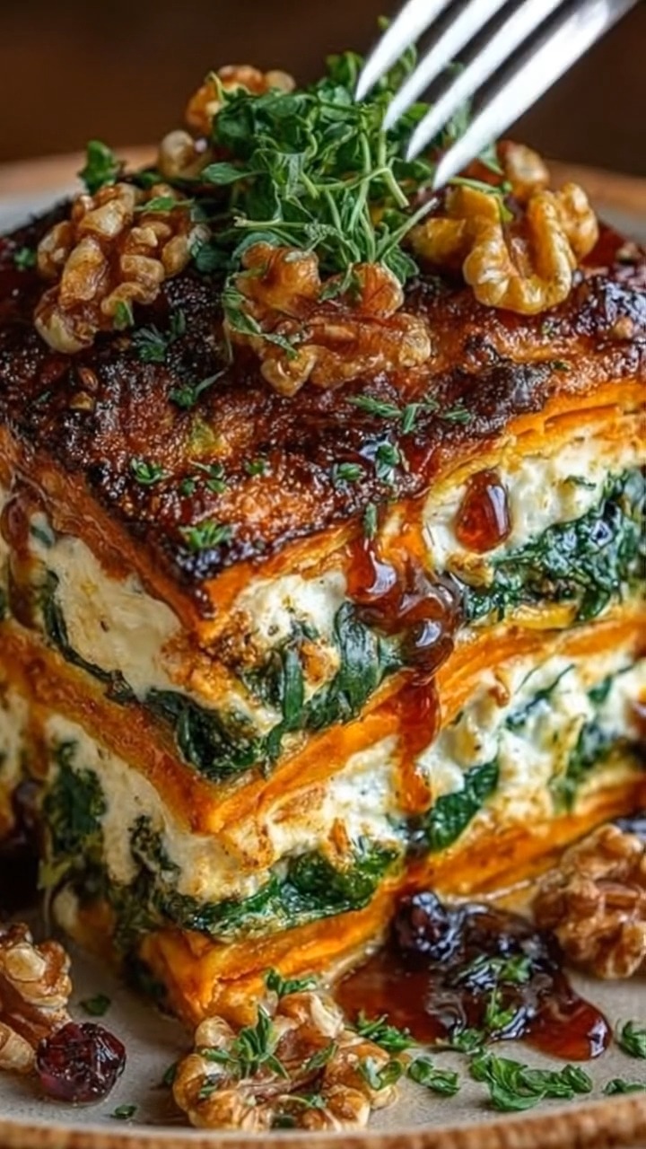 Sweet Potato, Spinach, and Ricotta Lasagna by Easymediterranean Recipes