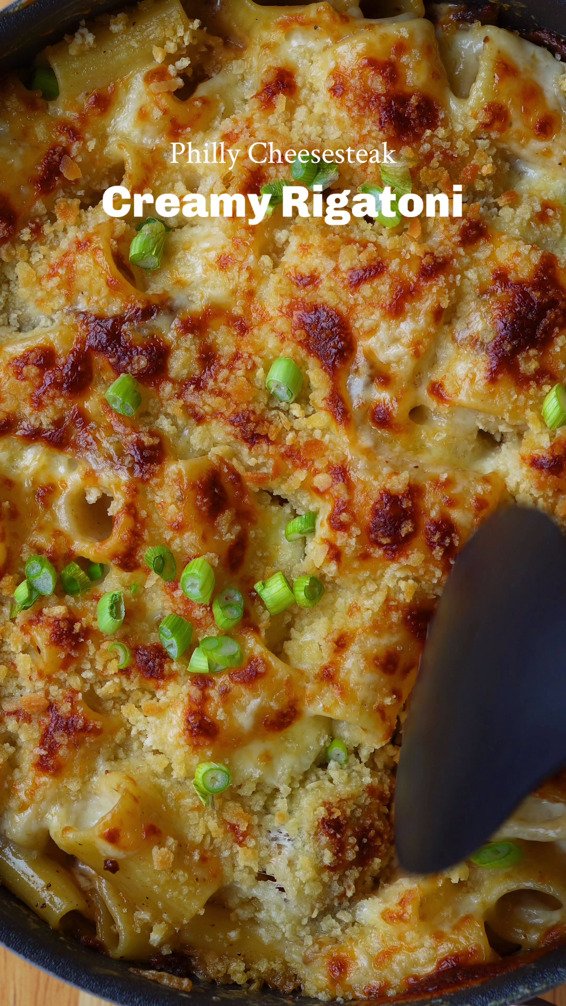 Family-Style Philly Cheesesteak Pasta Bake by Platesbykody