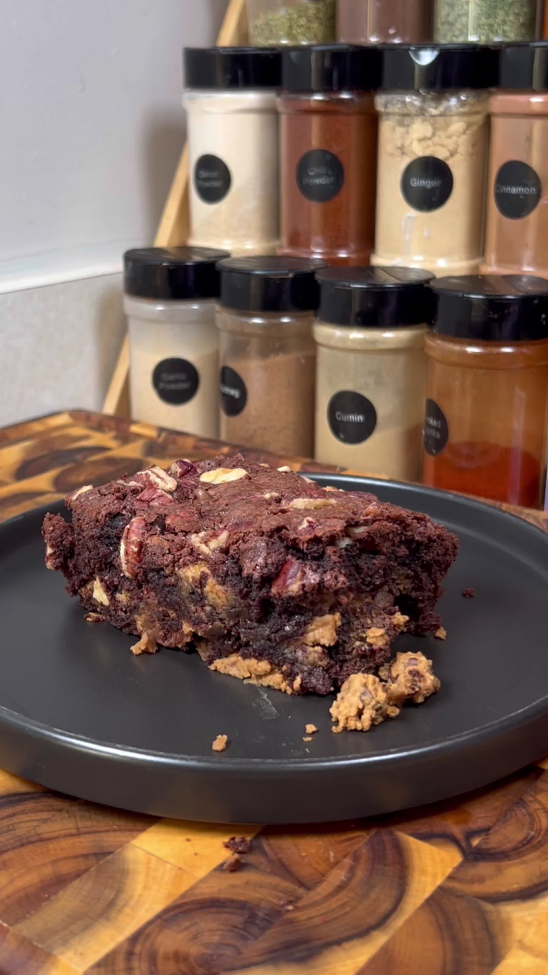 Pecan Peanut Butter Stuffed Brownies by Cowboychrisdorrah