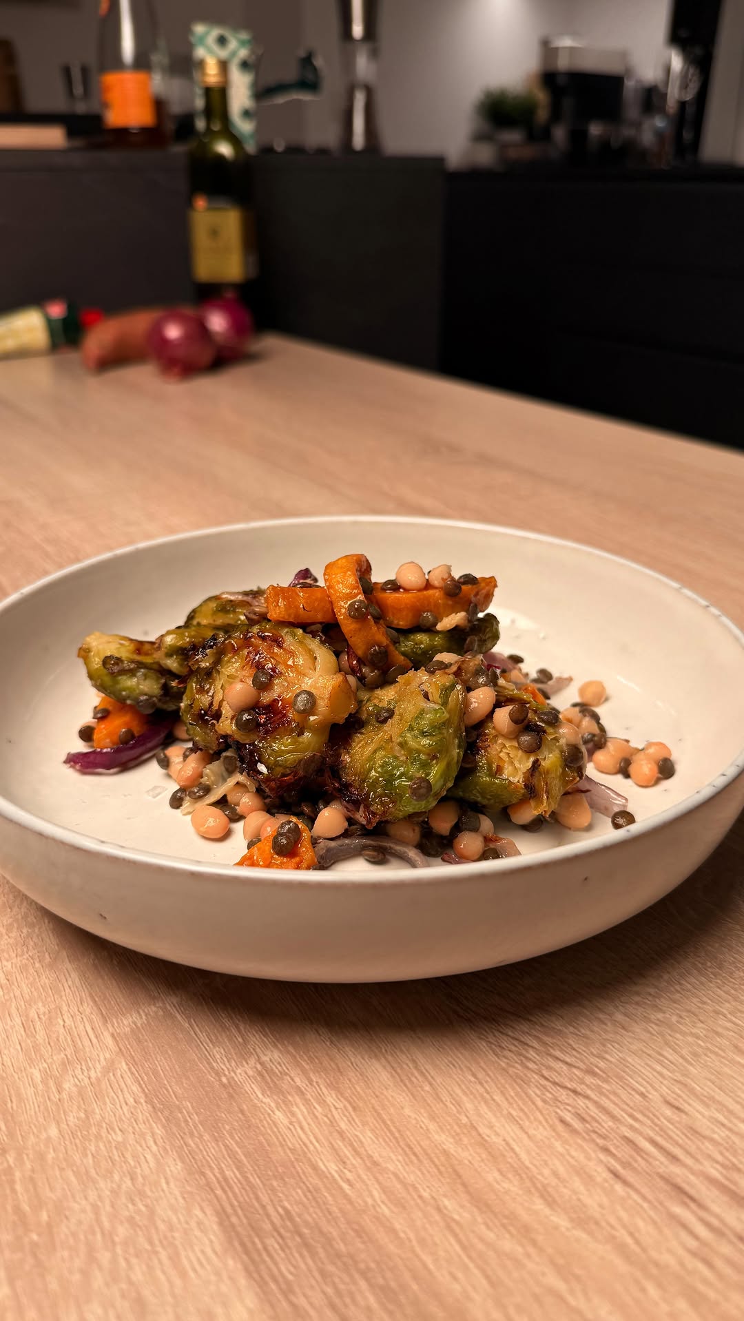 Roasted Brussels Sprouts & Lentil Salad by Tanerxaydin