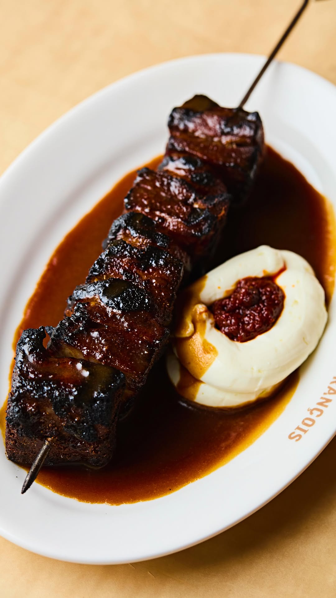 Beef Rib Bourguignon Brochette by Maisonfrancoislondon