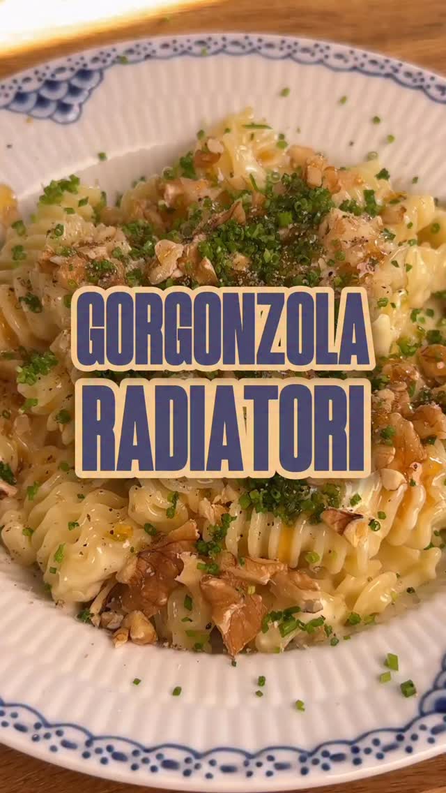 Creamy Gorgonzola Radiatori with Walnuts and Honey by Justbenjicooking