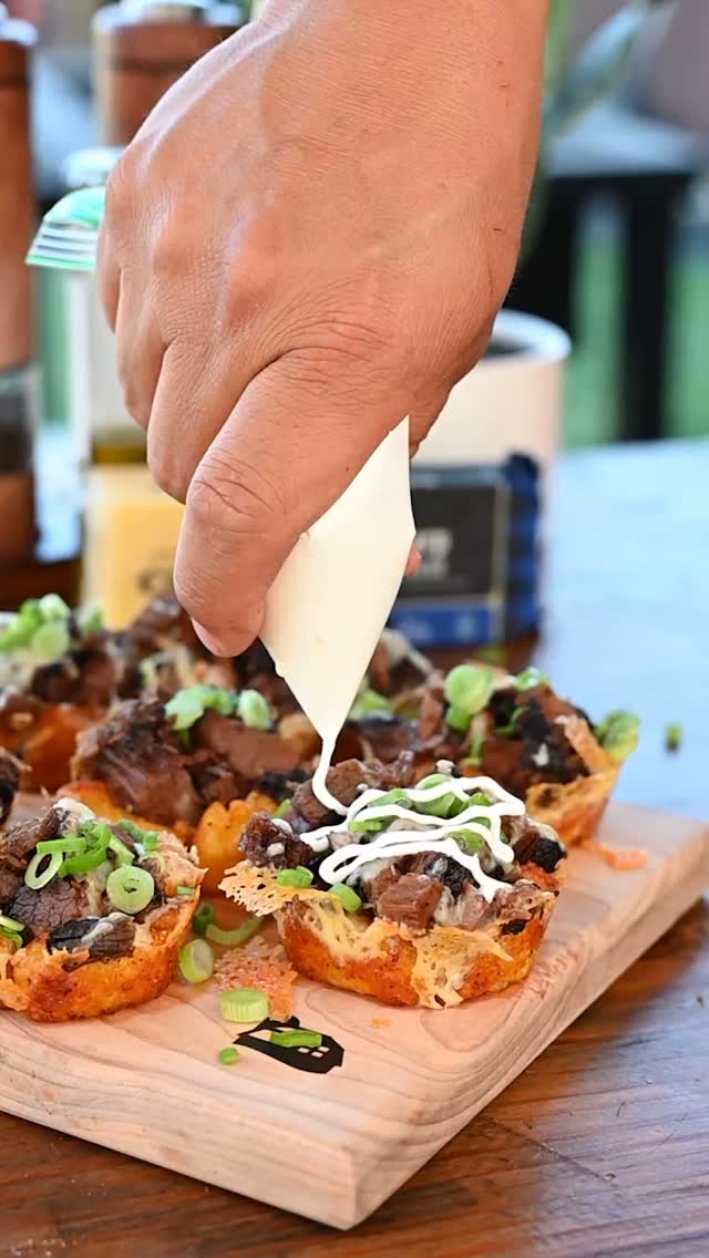 Loaded Brisket Tater Tot Cups by Bkyardeats