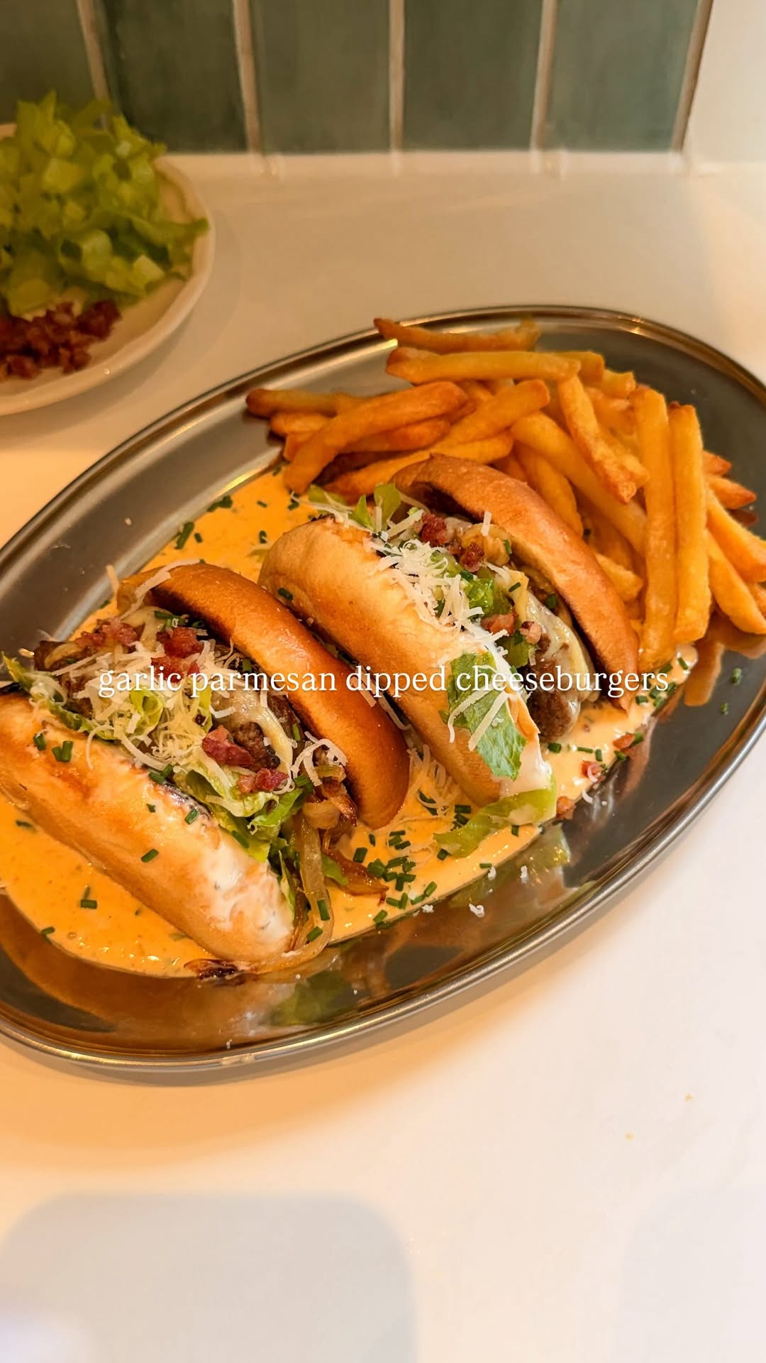 Garlic Parm Dipped Cheeseburgers by Foodieholly