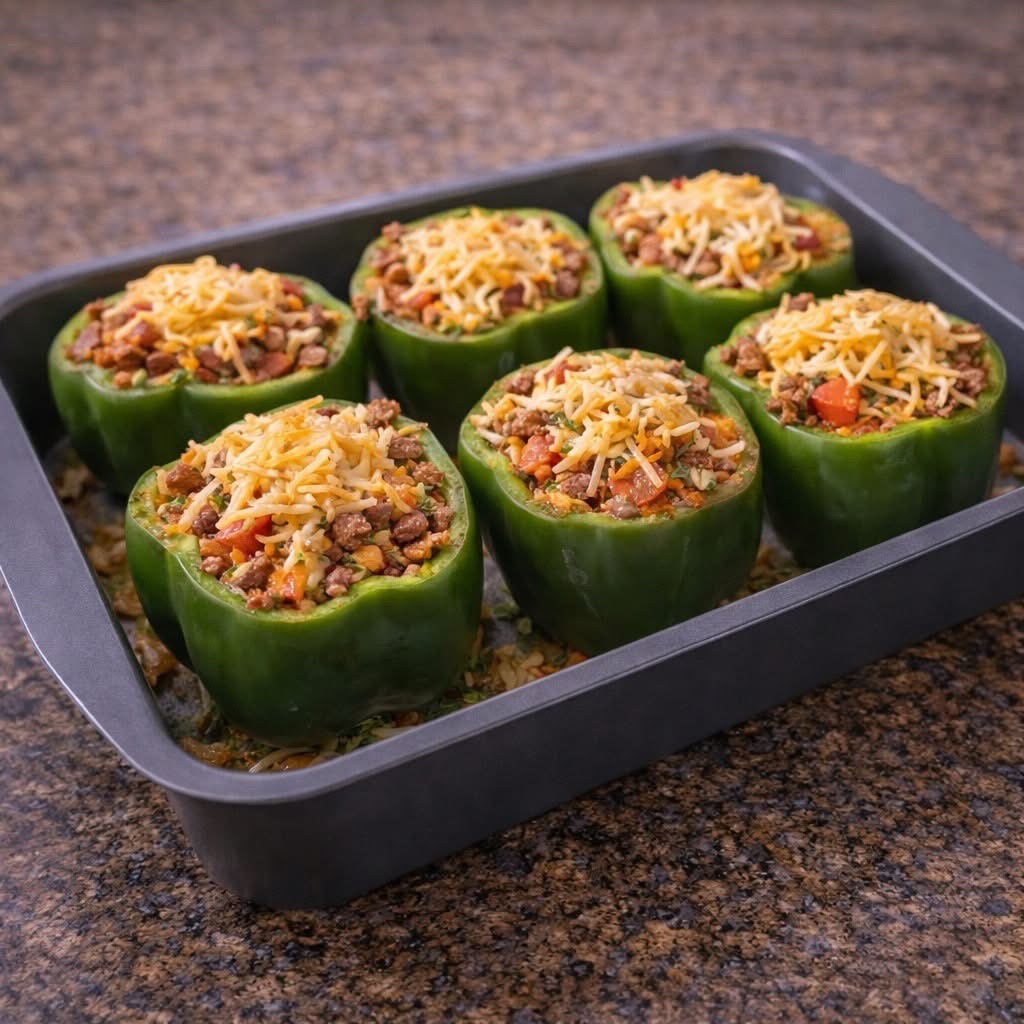 Taco Stuffed Bell Peppers by Tiktokfoodgame