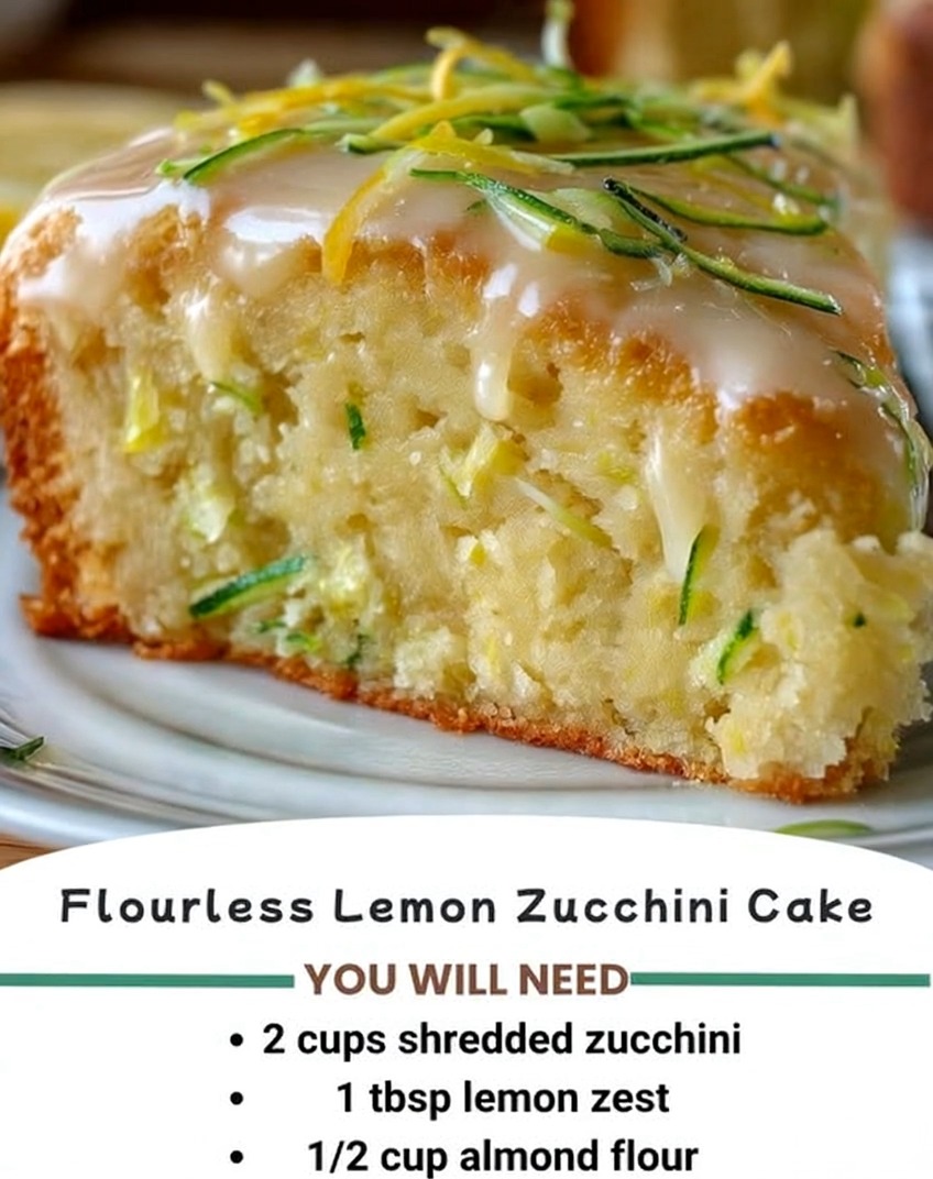 Flourless Lemon Zucchini Cake by Recipes With Mia