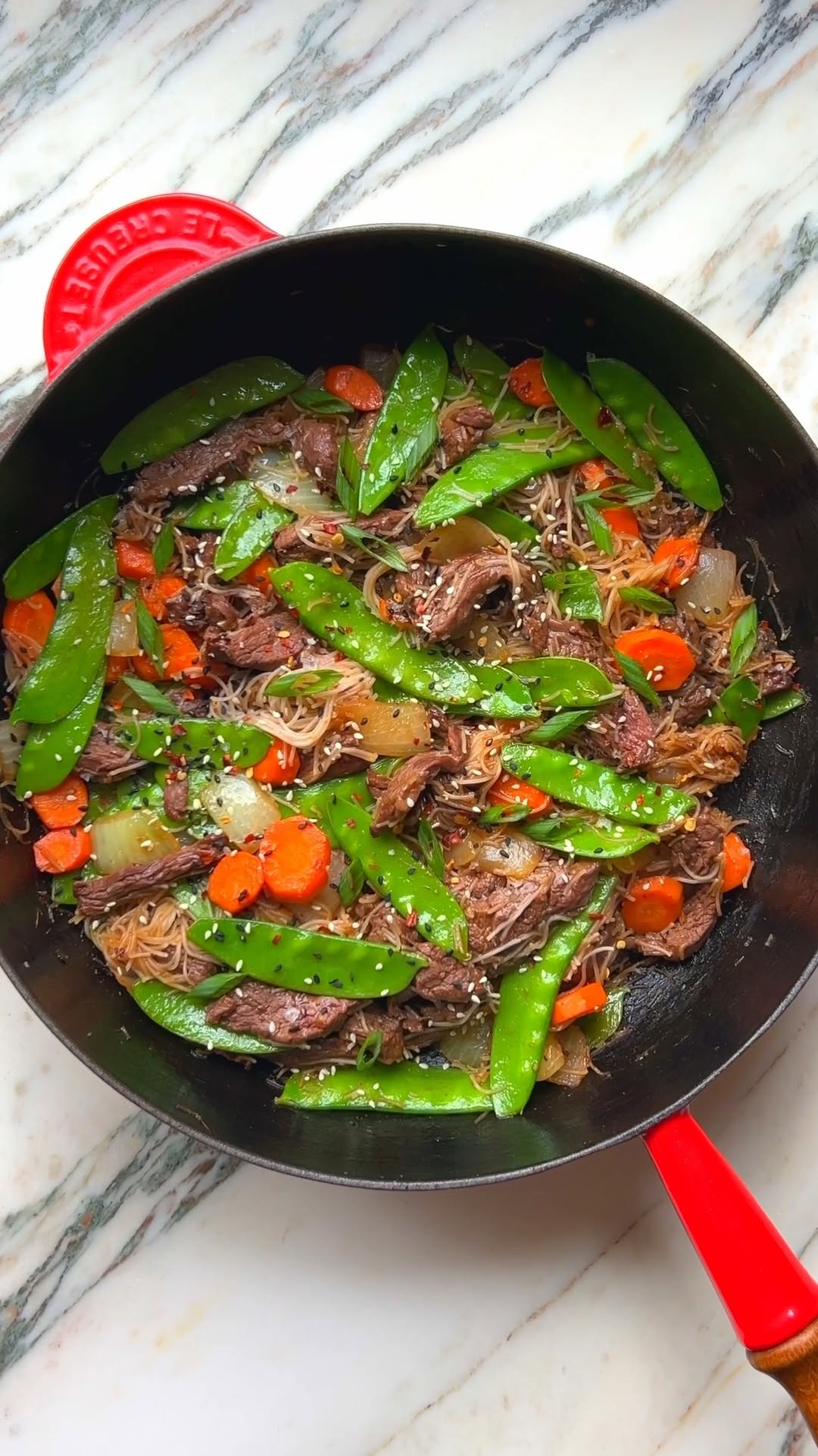 Beef and Snow Pea Stir Fry by Omaha Steaks