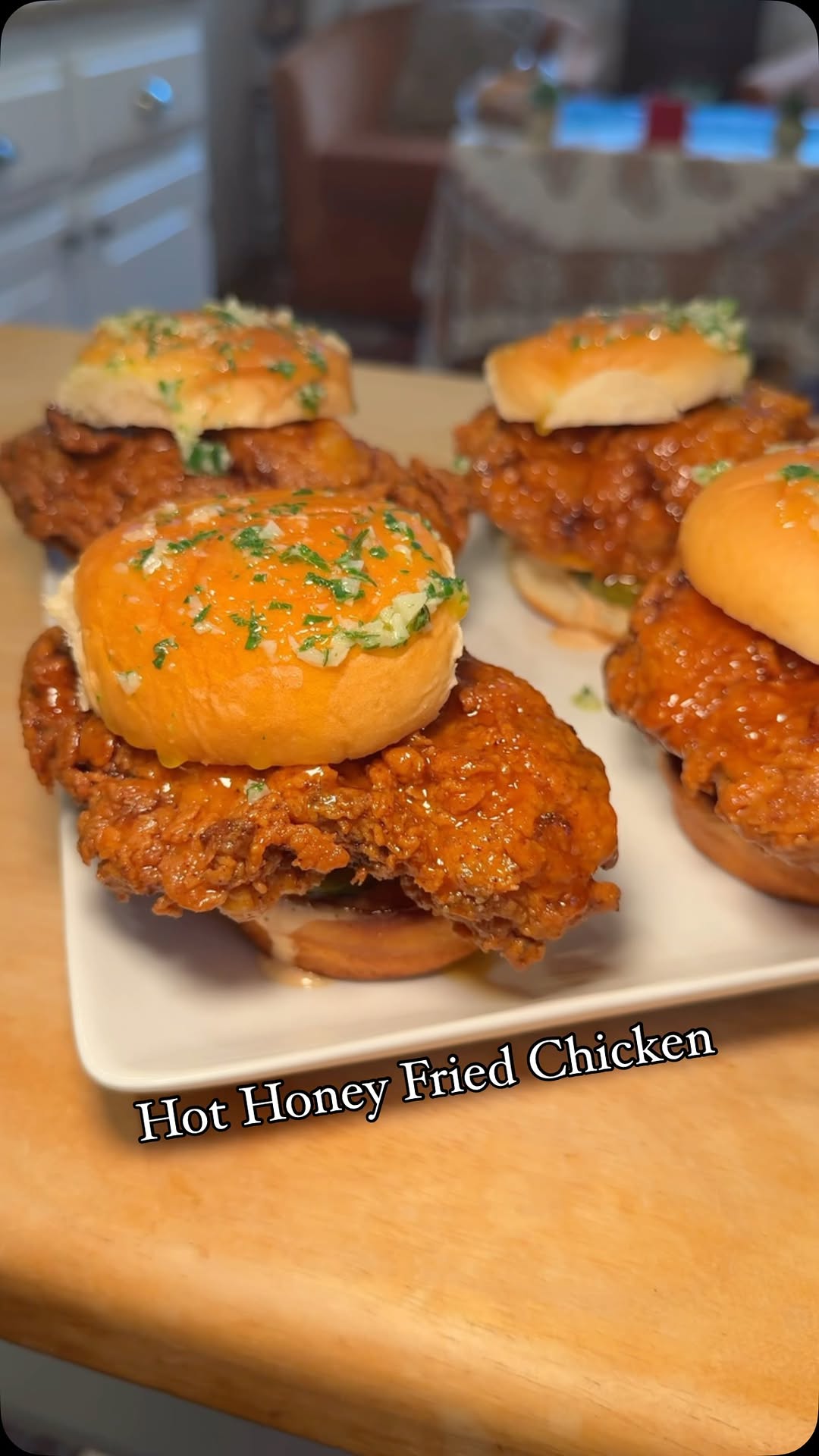 Hot Honey Fried Chicken Sliders by Keyanskitchen