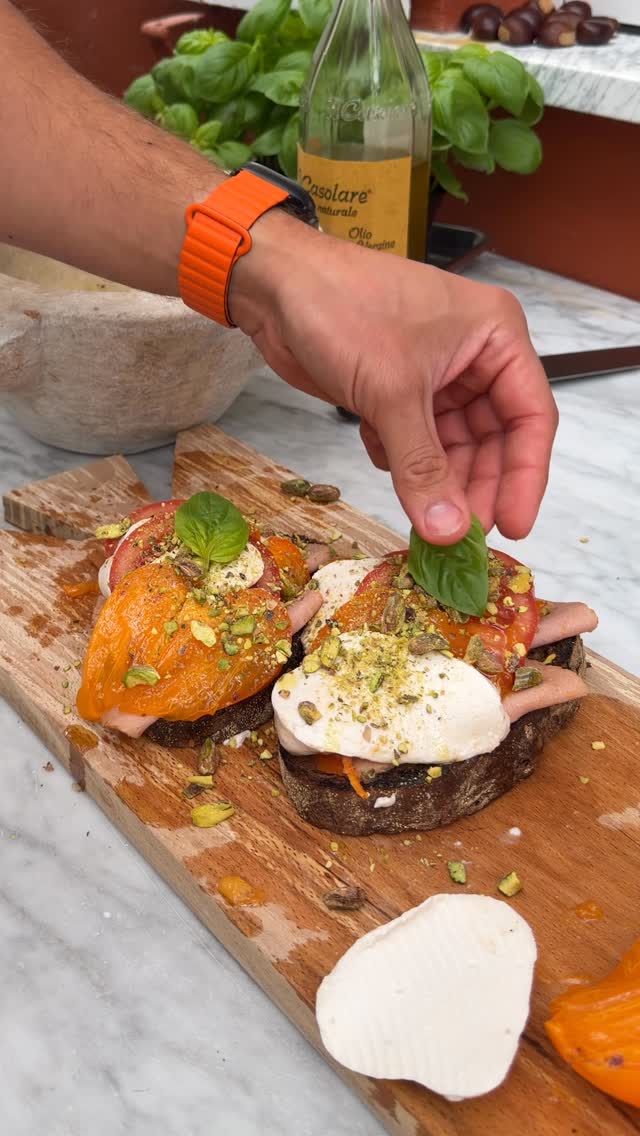 Persimmon Tomato Mozzarella Sandwich by Sepps