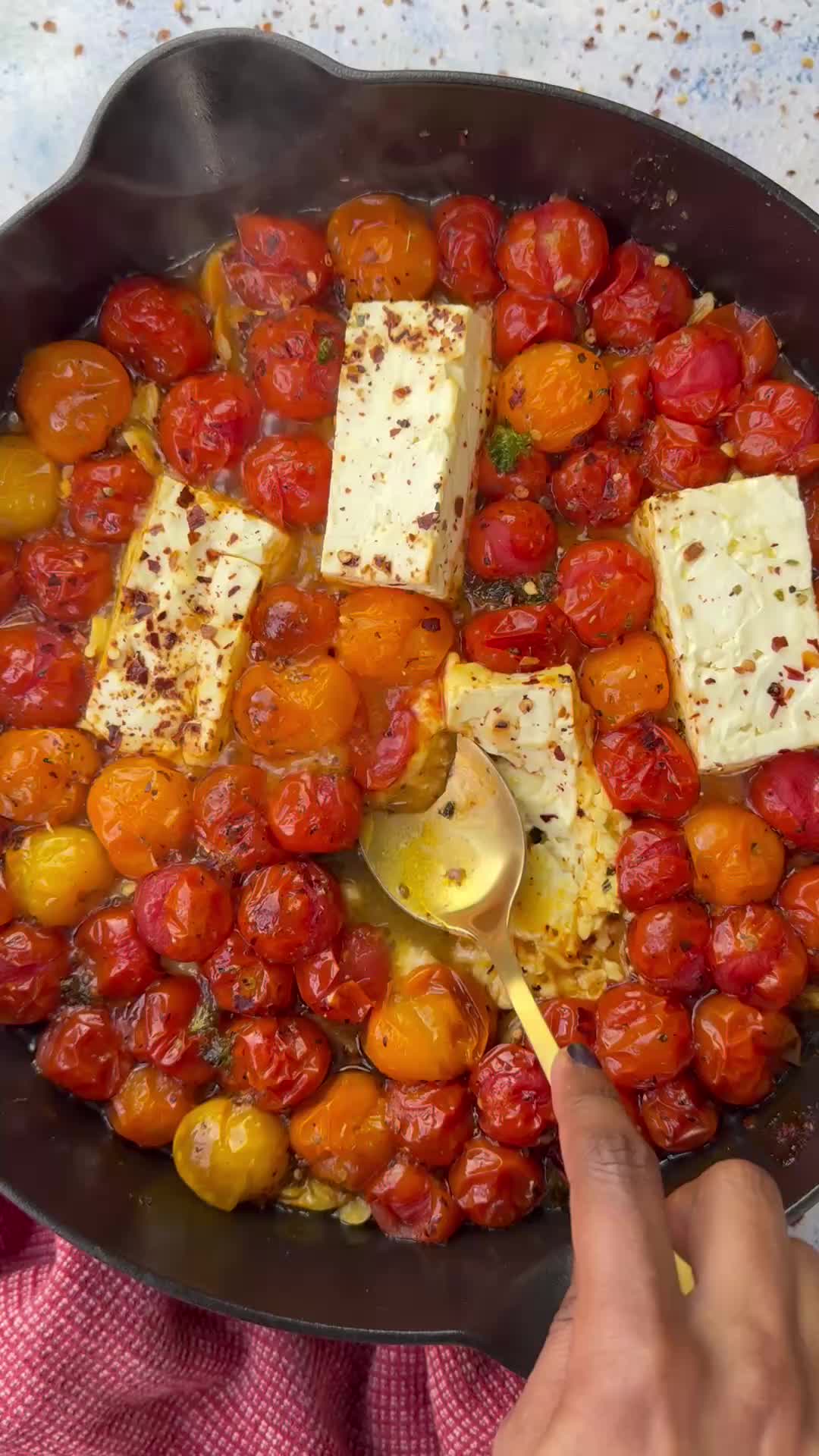 Baked Feta and Cherry Tomatoes by Flavorsnlife