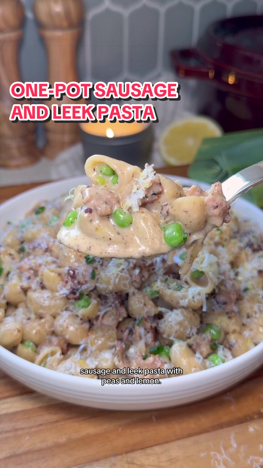 One-Pot Sausage and Leek Pasta by Heresyourbite
