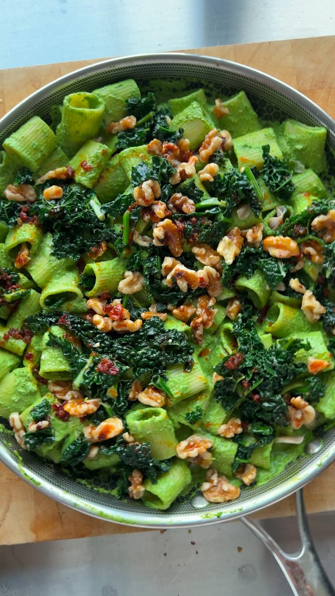 Walnut and Kale Pesto Pasta by Sepps