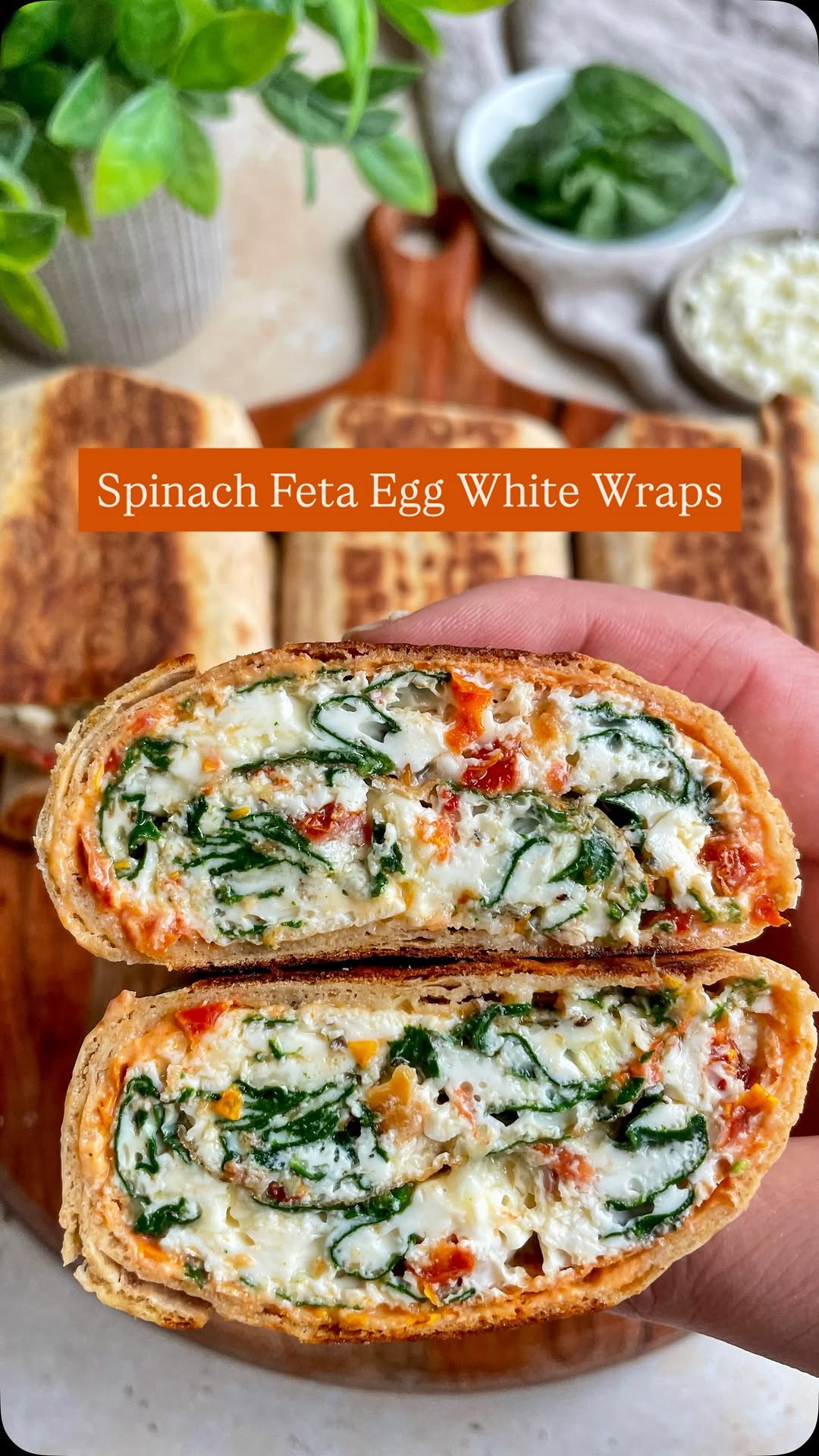 Spinach, Feta, and Egg White Breakfast Wraps by Thechowdown
