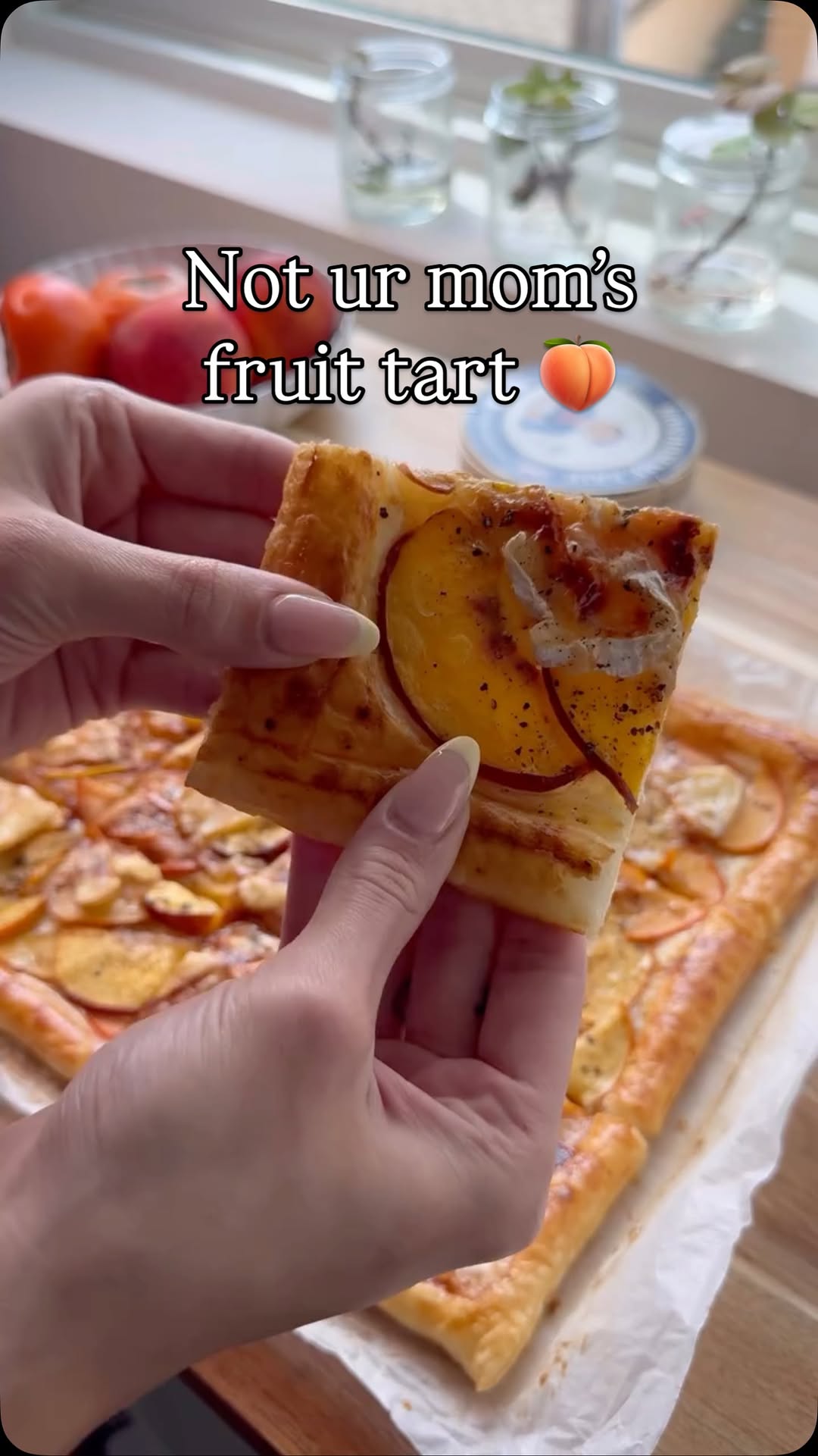 Cheese-Topped Fruit Tarts by Blameitonthekitchen